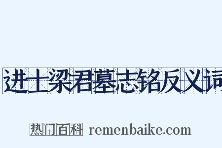 进士梁君墓志铭反义词是什么意思的图片